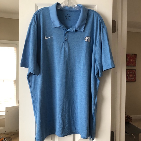 Nike DriFIT Size 3XL UNC Carolina Blue Polo Shirt - Picture 1 of 9